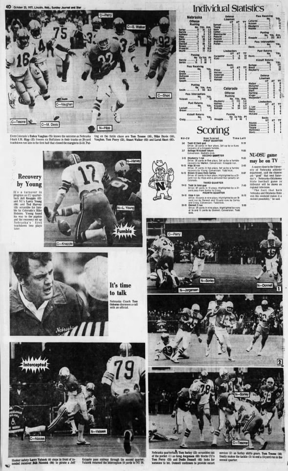 1977 Nebraska-Colorado football LJS3