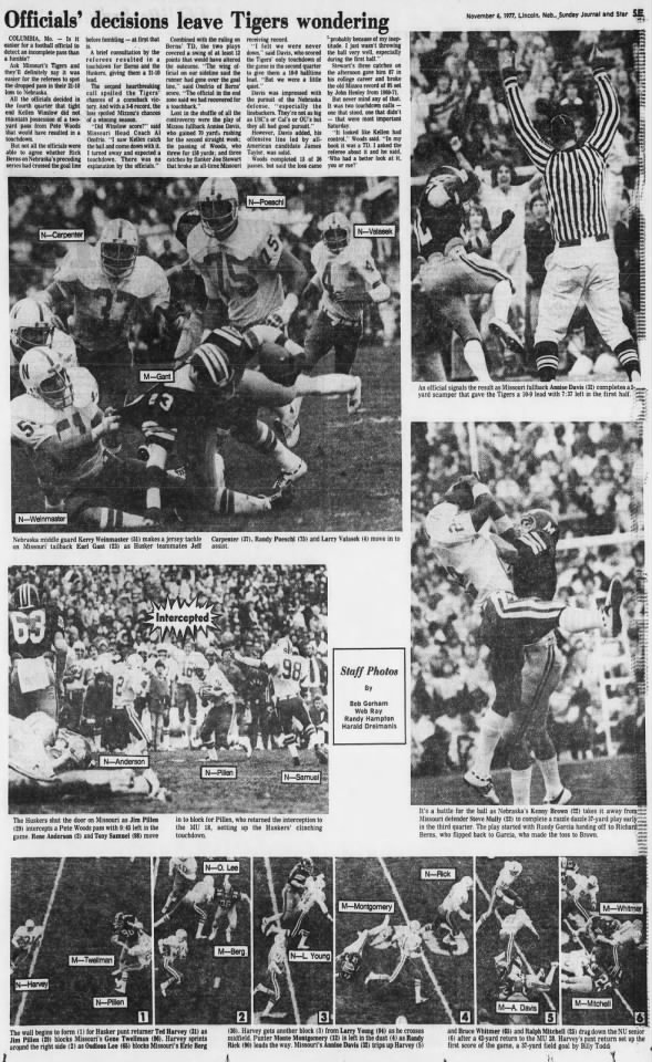 1977 Nebraska-Missouri football LJS3