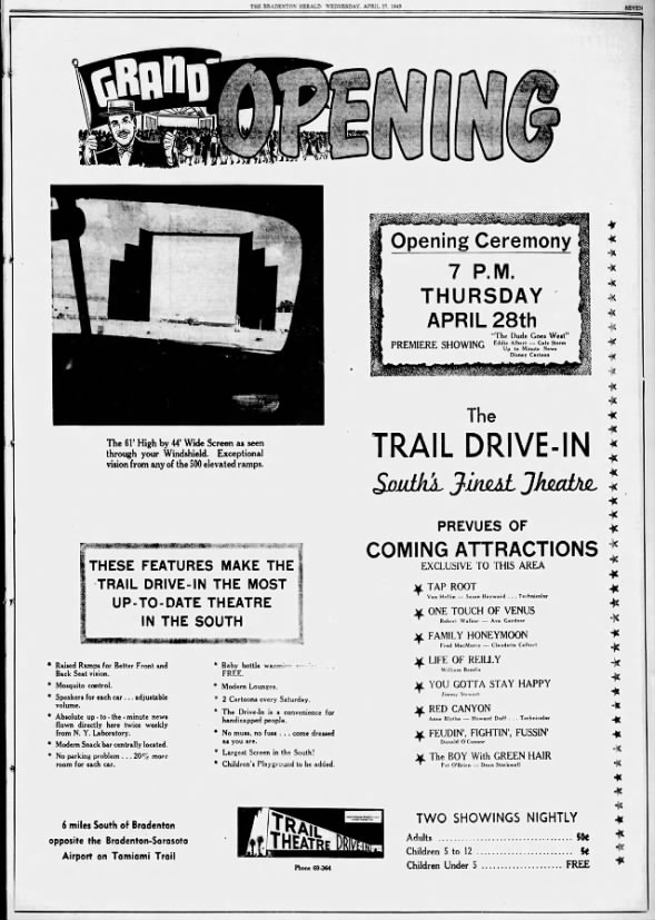 Trail drive in opening