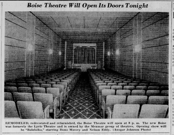 Boise theatre opening picture