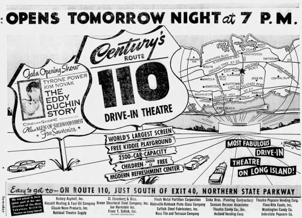 Century's Route 100 110 drive-in opening
