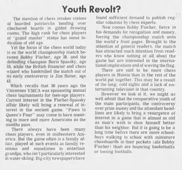 Youth Revolt?