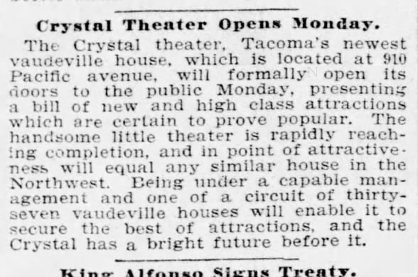 Crystal Theater opening