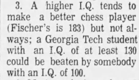 Often repeated myth. Bobby Fischer did not know his own IQ and did not want to discuss this