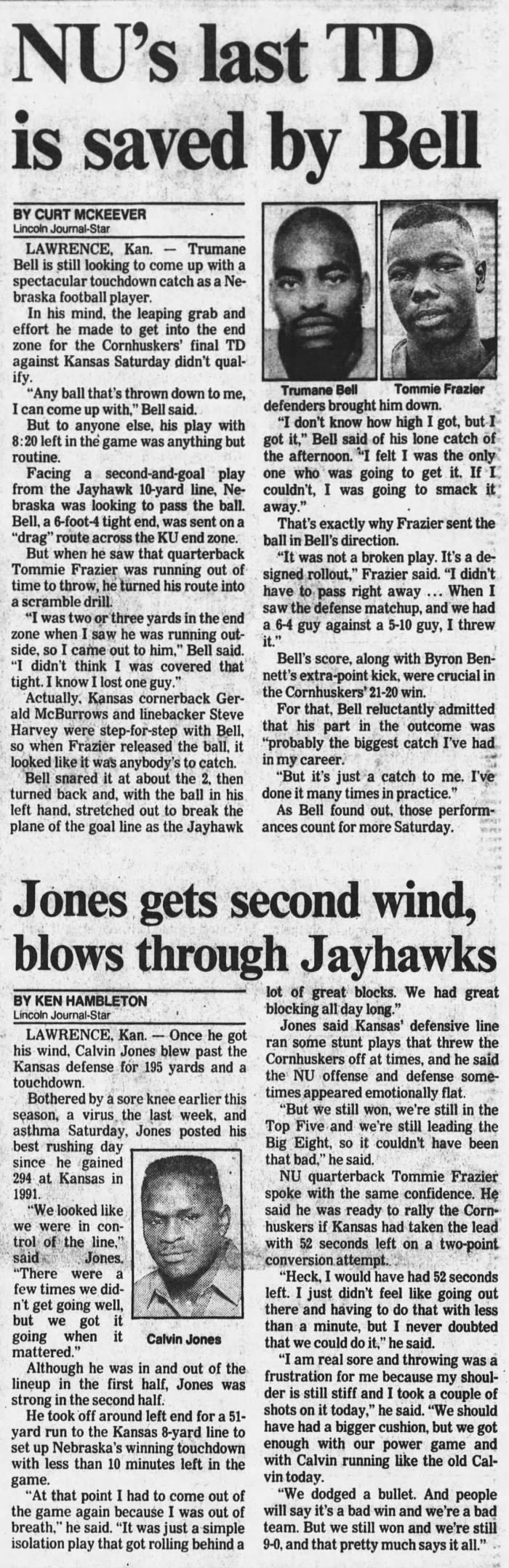 1993 Nebraska-Kansas football LJS4