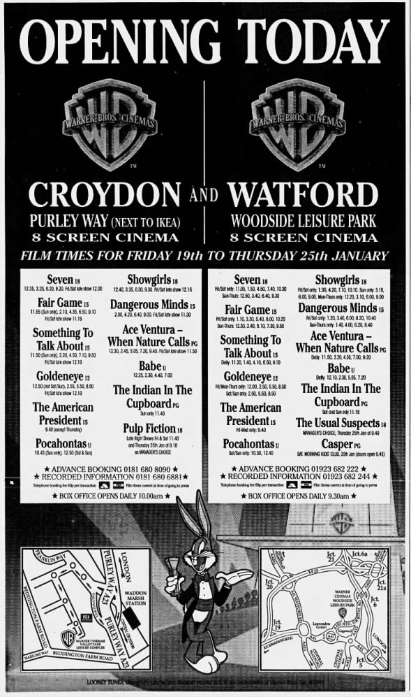 Warner Croydon and Watford openings