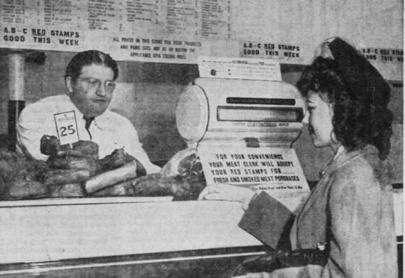 Shopping for meat during rationing