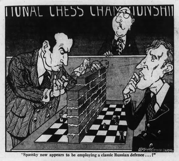 Spassky Now Appears to Be Employing a Classic Russian Defence...!