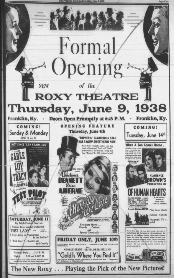 Roxy theatre opening