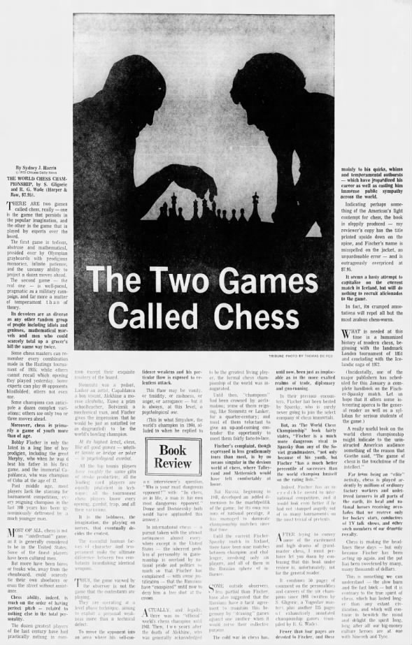 The Two Games Called Chess