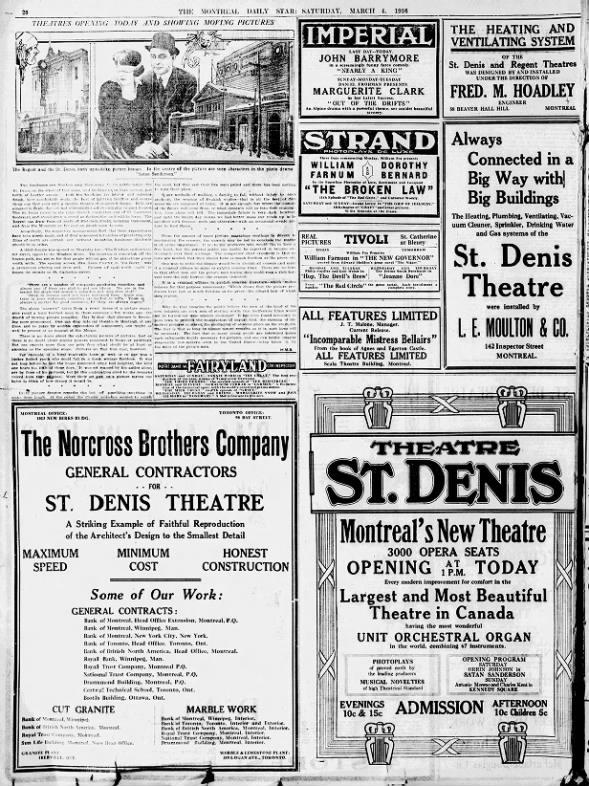 Theatre St. Denis opening