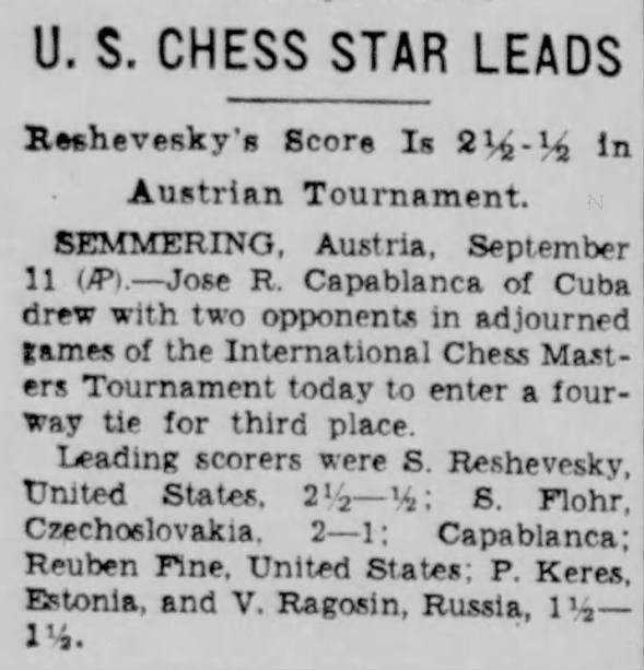U.S. Chess Star Leads