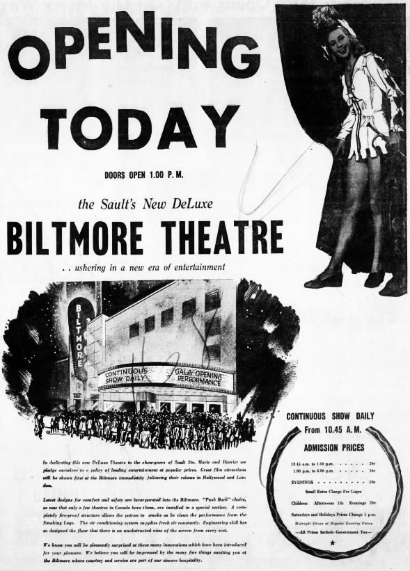 Biltmore Theatre opening
