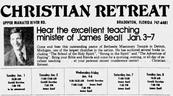 Jim Beall at Christian Retreat (Jan 1978)