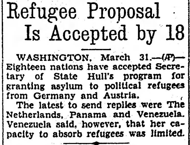 Refugee Proposal Is Accepted by 18