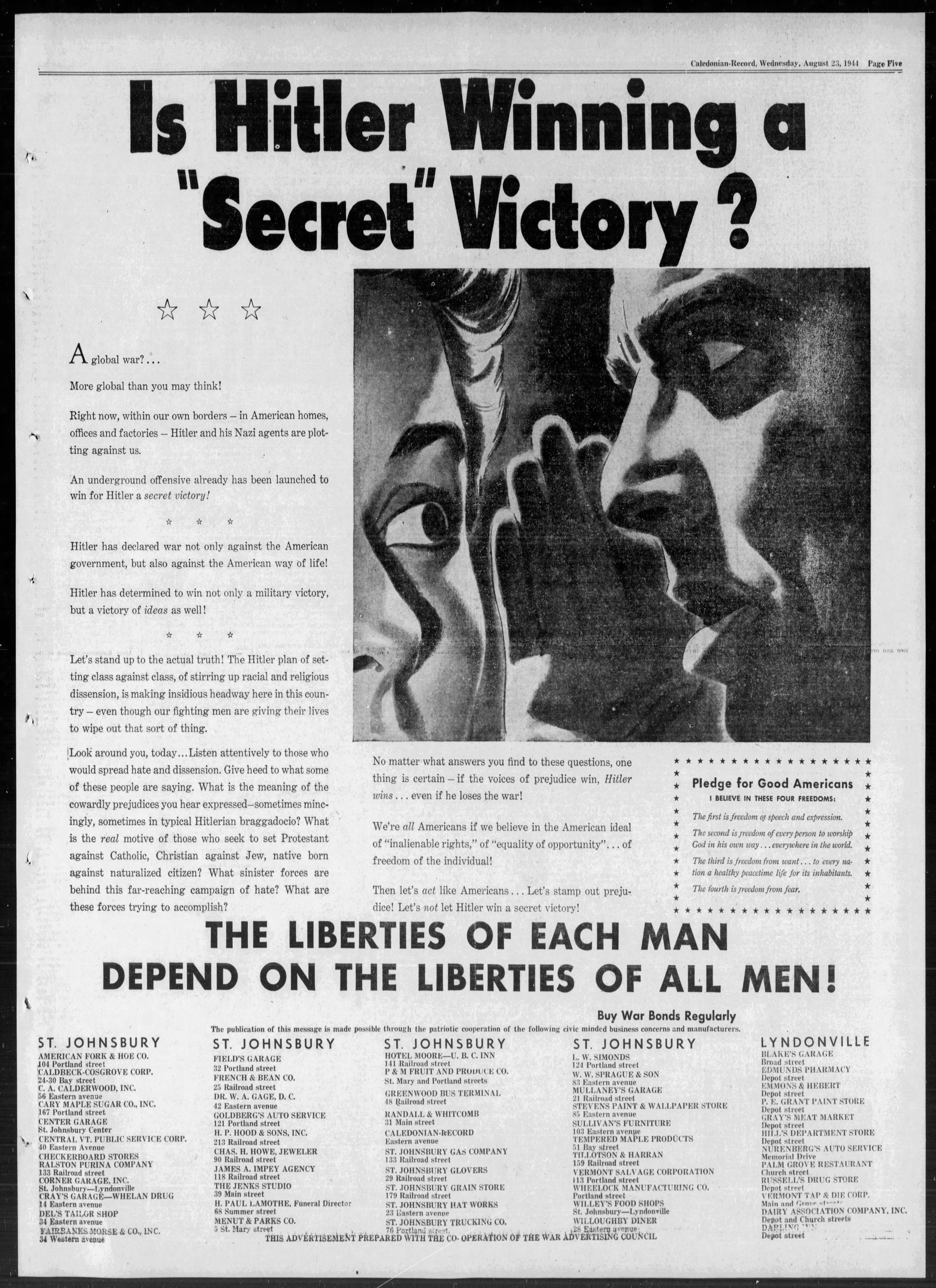 Is Hitler Winning a "Secret" Victory?