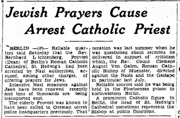 Jewish Prayers Cause Arrest Catholic Priest