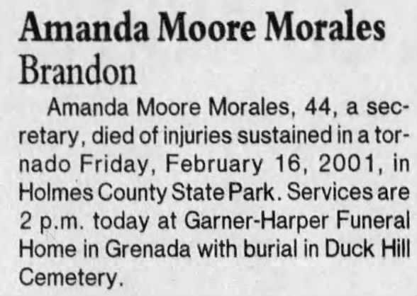 Obituary for Amanda Moore Morales (Aged 44)