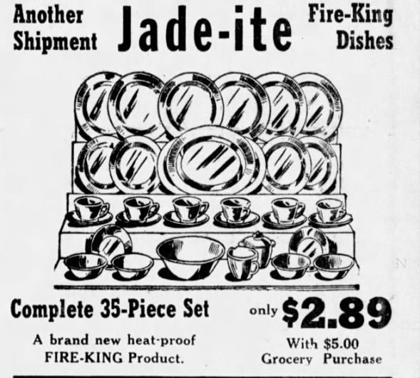 fire-king jadeite ad