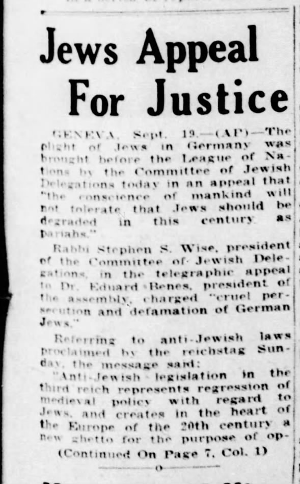 Jews Appeal For Justice