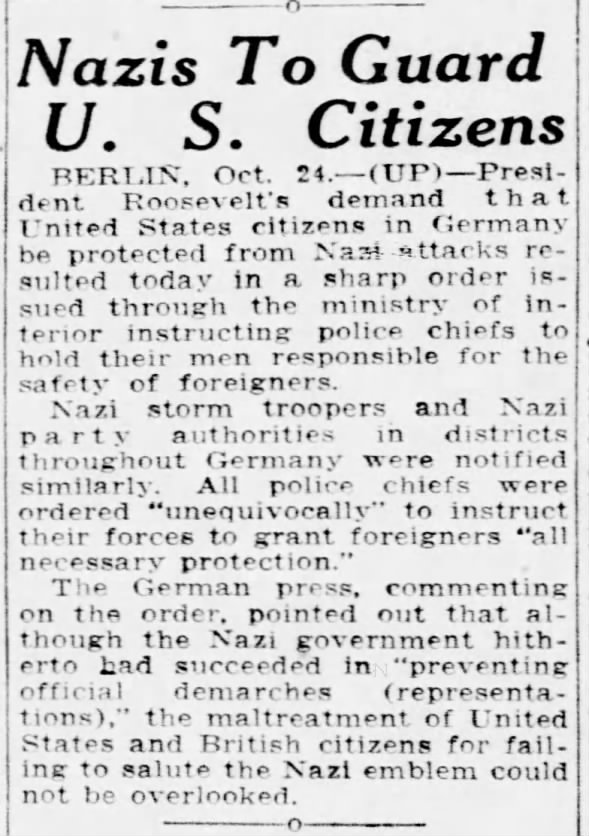 Nazis To Guard U.S. Citizens