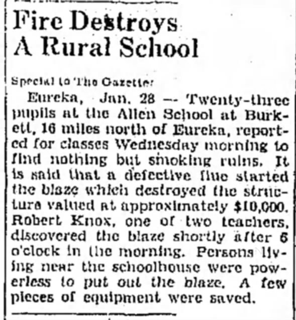 Allen School burns down