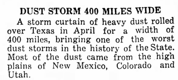Dust Storm in Texas 1936