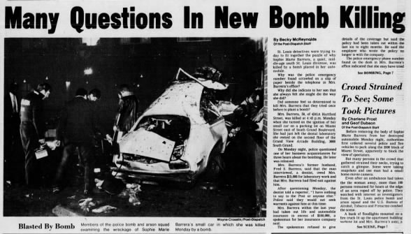 Jan. 14, 1980: Car bombing was the work of the 