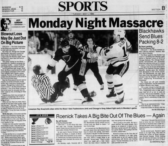 April 30, 1990: Chicago 8,blues 2