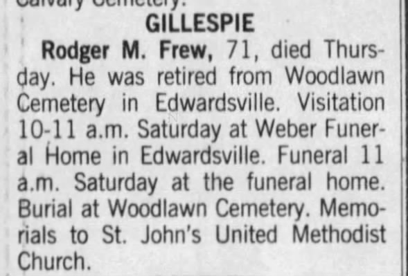Rodger M. Frew Obituary (Aged 71)