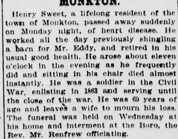 Obituary for Henry Sweet