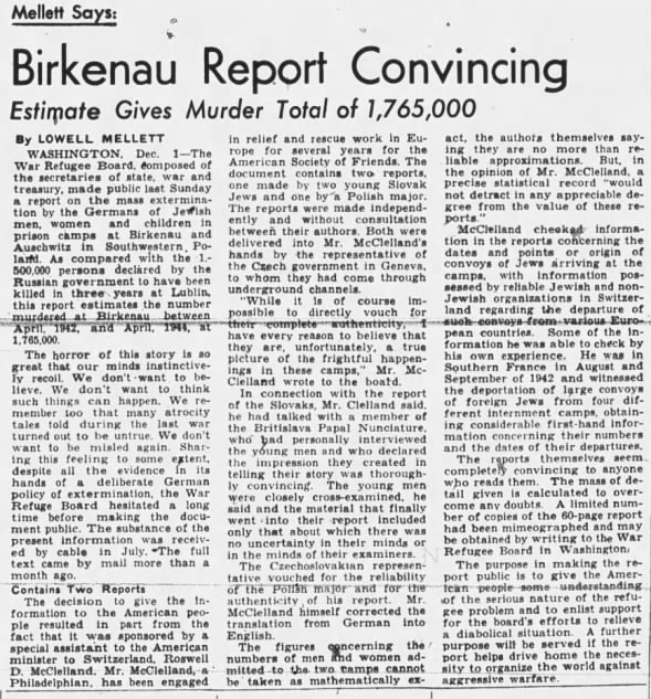 Birkenau Report Convincing