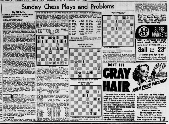 Sunday Chess Plays and Problems