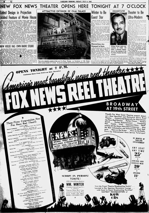 Fox Newsreel theatre opening