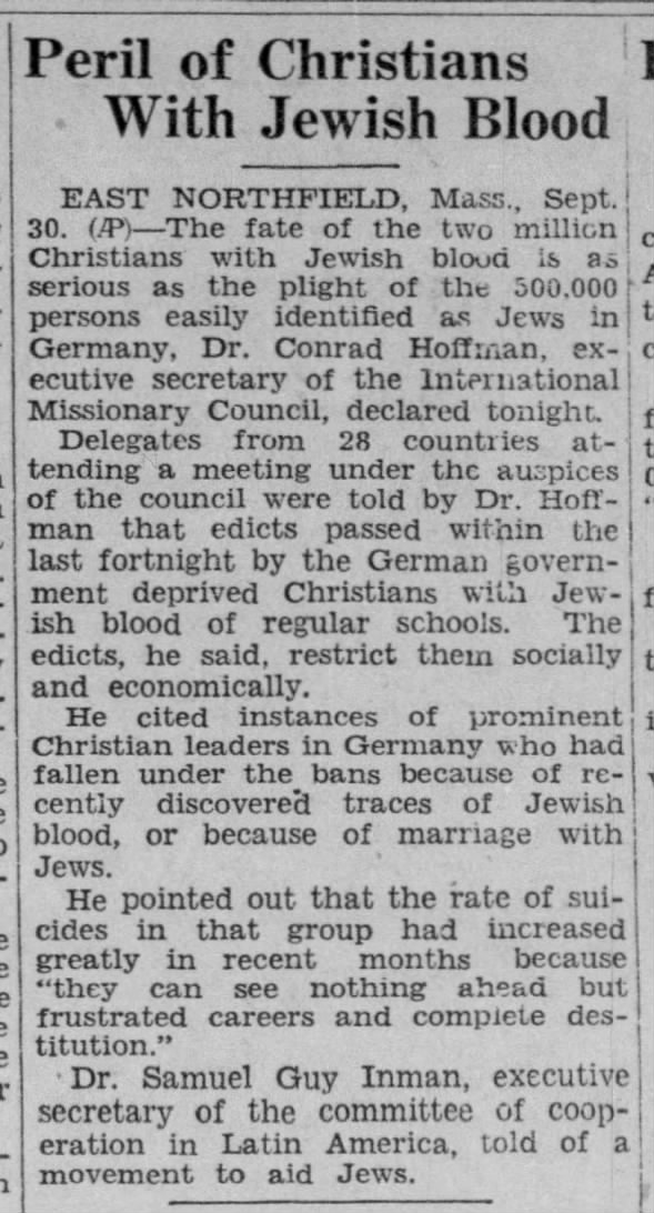 Perils of Christians with Jewish Blood