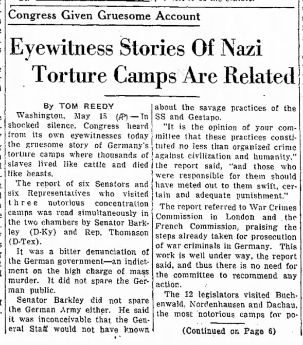 Eyewitness Stories Of Nazi Torture Camps Are Related