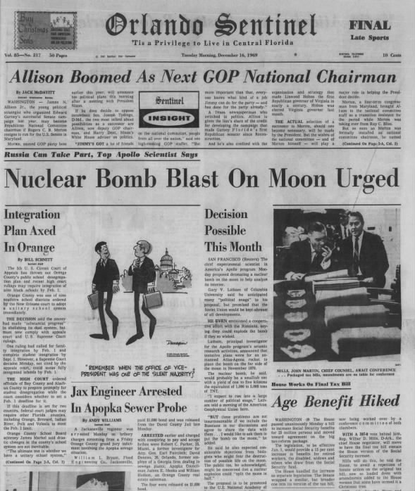Nuclear bomb blast on moon urged