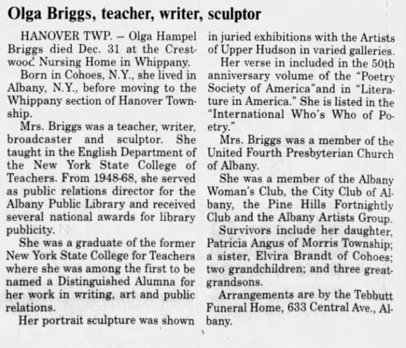 Obituary for Olga Hampel Briggs