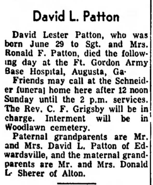David Lester Patton Obituary (1 day old)
