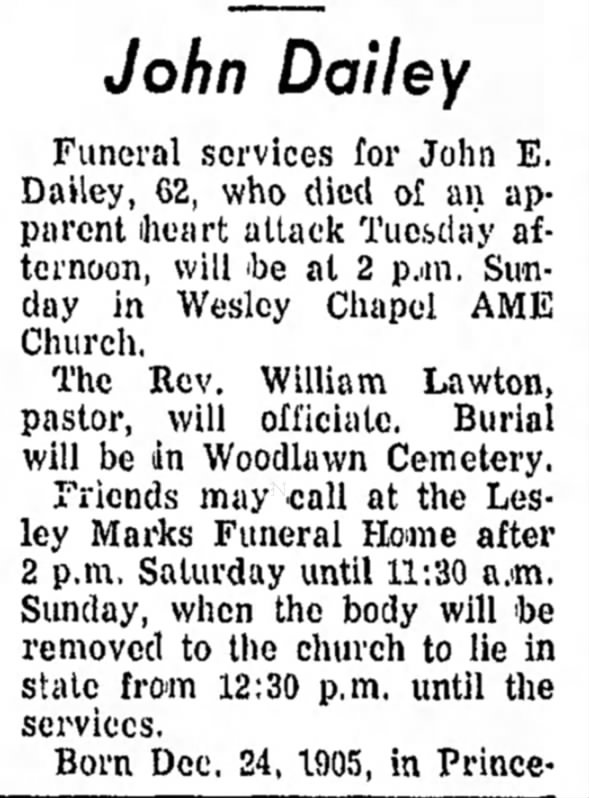 John E. Dailey Obituary (Aged 62) - Part 1 of 2
