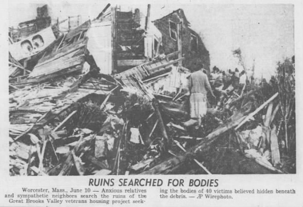 Worcester, MA Tornado Damage - 1953