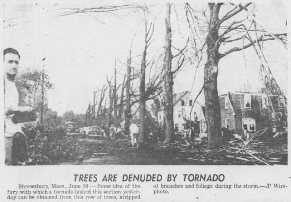 Shrewsbury, MA Tornado Damage 1953