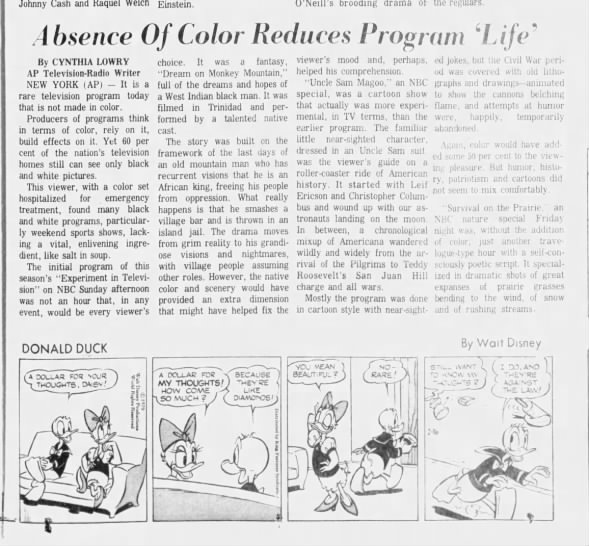Review of Dream on Monkey Mountain on NBC's Experiments in Television, February 15, 1970.