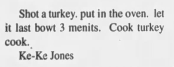 Ke-Ke Jones - How to Cook a Turkey