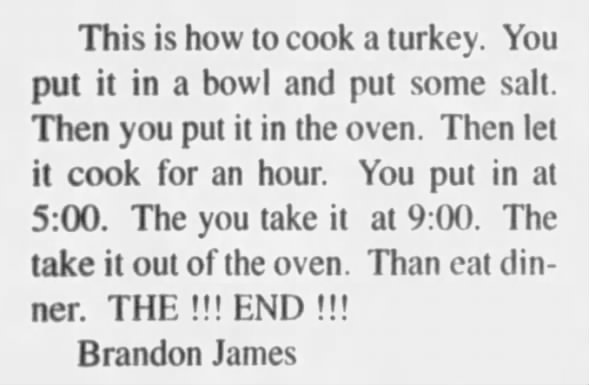 Brandon James - How to Cook a Turkey