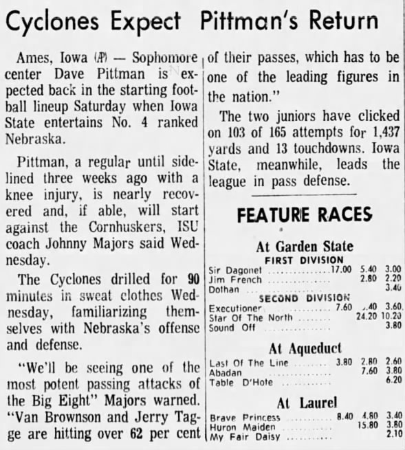 1970.11.04 Iowa State practice Wednesday