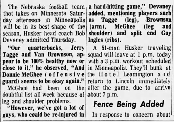 1970.10.01 Thursday practice, Minnesota week