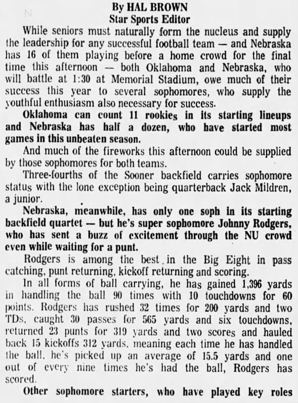 1970.11 Nebraska-Oklahoma gameday 2/5