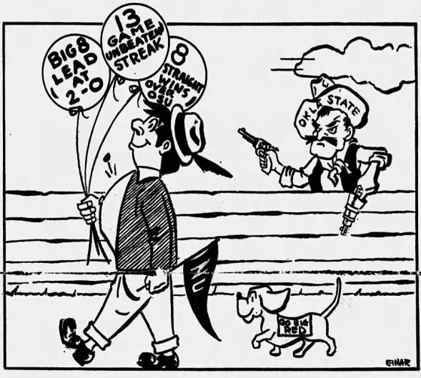1970.10 Okla. State pregame cartoon
