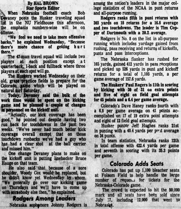 1970.10.28 Wednesday practice, Colorado week 2/3